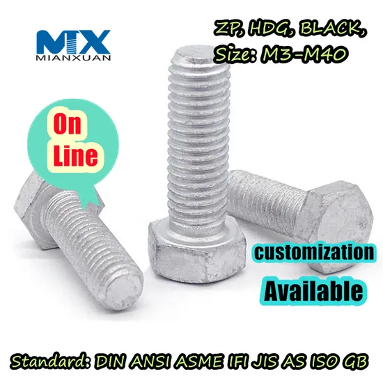China Factory Bestseller Stainless Steel Zinc Plate Countersunk Head Hex Bolt