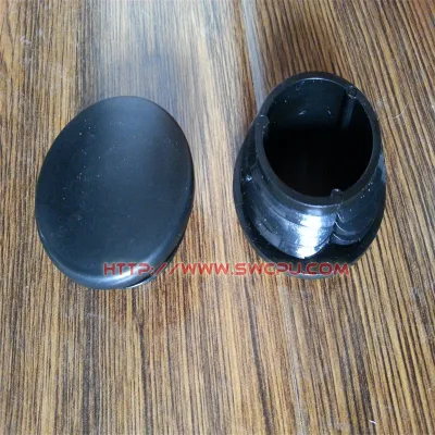 Custom Black PP Plastic Round Screw Cap/ Plug for Pipe