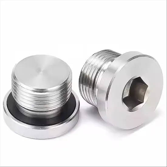 Hollow Hex Plug Stainless Steel Pipe Plug with Inner Hexagon Flange Hex Socket Screws Plugs 
