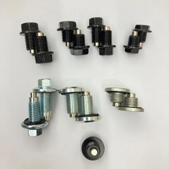 Factory Carbon Steel 14mm 14X1.5 X12 Magnetic Oil Drain Plug for Auto Spare Parts Sump Sealing Plugs 